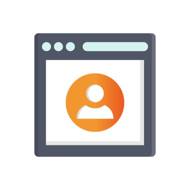 Saydam bir arkaplan üzerinde web sayfası vektör illüstrasyonu. Konsept ve grafik tasarım için vektör çizgisi düz simgesi. 