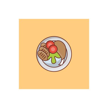 fried vector illustration on a transparent background.Premium quality symbols.vector line flat icon for concept and graphic design. 