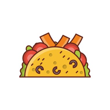 Şeffaf bir arkaplan üzerinde sandviç vektör çizimi. Konsept ve grafik tasarım için mükemmel kalite semboller.. 