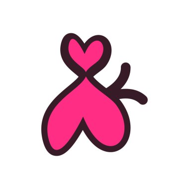 Şeffaf bir arkaplan üzerinde kalp vektör çizimi. Konsept ve grafik tasarım için birinci sınıf kalite semboller.. 