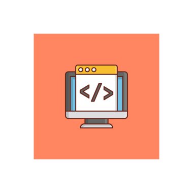 webpage coding vector illustration on a transparent background.Premium quality symbols.vector line flat icon for concept and graphic design.