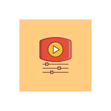 Saydam bir arkaplan üzerinde video kontrol vektör illüstrasyonu. Konsept ve grafik tasarım için vektör çizgisi düz simgesi.