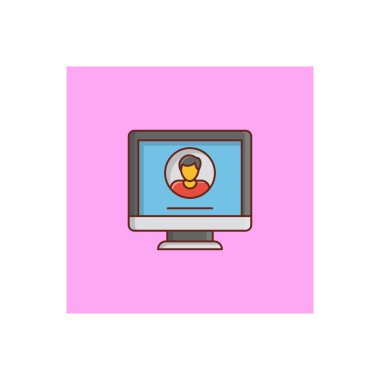 Şeffaf bir arkaplanda profil vektör çizimi. Konsept ve grafik tasarım için birinci sınıf kalite semboller..