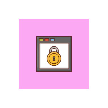 Şeffaf bir arkaplan üzerinde vektör illüstrasyonunu kilitle. Konsept ve grafik tasarım için birinci sınıf kalite semboller.. 