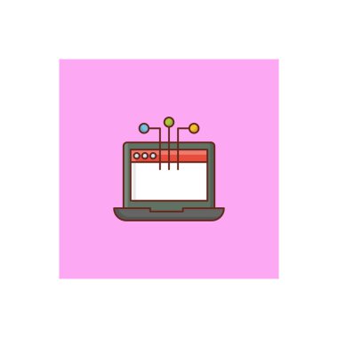 Saydam bir arkaplan üzerinde web sayfası vektör çizimi. Konsept ve grafik tasarım için birinci sınıf kalite semboller..