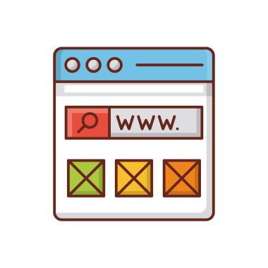 Şeffaf bir arkaplan üzerinde tarayıcı vektör çizimi. Konsept ve grafik tasarımı için birinci sınıf kalite semboller.. 