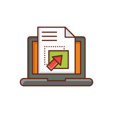 Şeffaf bir arkaplan üzerinde belge vektör illüstrasyonu. Konsept ve grafik tasarımı için birinci sınıf kalite semboller.. 