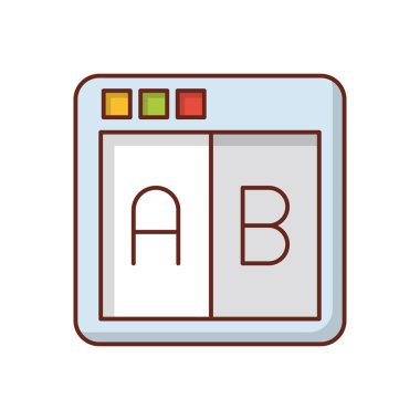 Saydam bir arkaplan üzerinde web sayfası vektör çizimi. Konsept ve grafik tasarım için birinci sınıf kalite semboller..