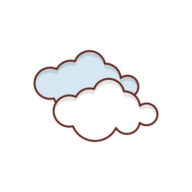 Şeffaf bir arkaplan üzerinde bulut vektör çizimi. Konsept ve grafik tasarımı için birinci sınıf kalite semboller..