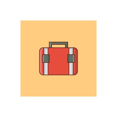 Şeffaf bir arkaplan üzerinde çanta vektör çizimi. Konsept ve grafik tasarım için birinci sınıf kalite semboller.. 