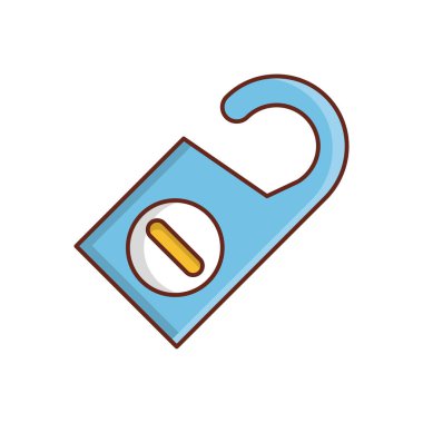 Şeffaf bir arkaplan üzerindeki vektör illüstrasyonunu rahatsız etmeyin. Konsept ve grafik tasarım için vektör çizgisi düz simgesi. 