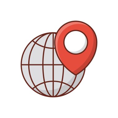 Şeffaf bir arkaplan üzerinde konum vektör çizimi. Konsept ve grafik tasarım için birinci sınıf kalite semboller..