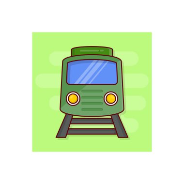 Şeffaf bir arkaplan üzerinde tren vektör çizimi. Konsept ve grafik tasarım için birinci sınıf kalite semboller..