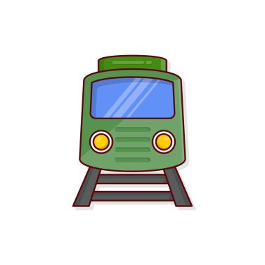 Şeffaf bir arkaplan üzerinde tren vektör çizimi. Konsept ve grafik tasarım için birinci sınıf kalite semboller..