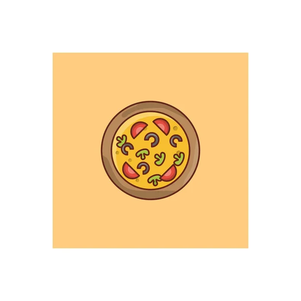 Pizza Vektor Illustration Auf Einem Transparenten Hintergrund Premium Qualität Symbols — Stockvektor