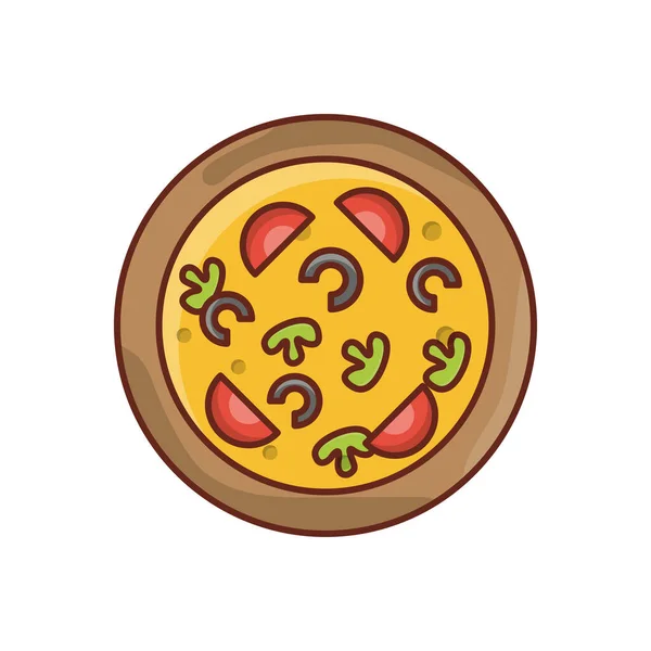 Векторная Иллюстрация Пиццы Прозрачном Фоне Премиум Символы Качества — стоковый вектор