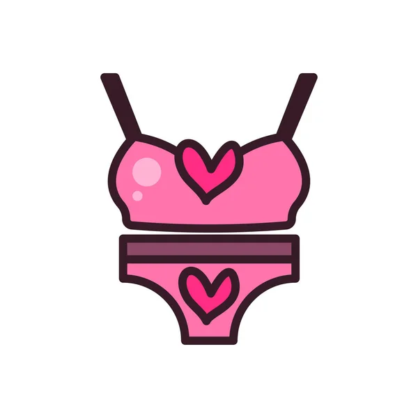 Bikini Vector Illustration Transparent Background Premium Quality Symbols Vector Line — Stock Vector