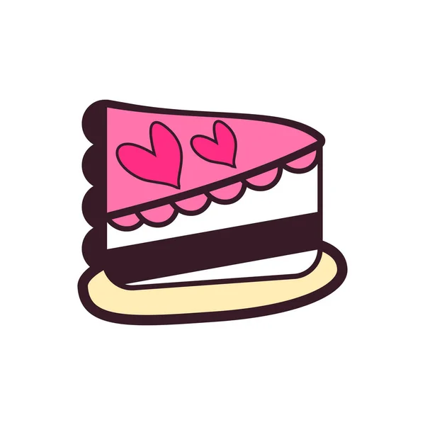 Cake Vector Illustration Transparent Background Premium Quality Symbols Vector Line — ストックベクタ