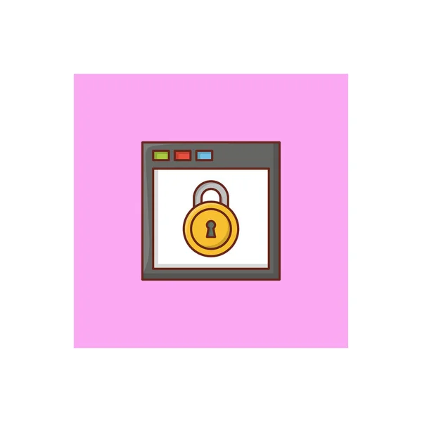 Lock Vector Illustration Transparent Background Premium Quality Symbols Vector Line — Stok Vektör