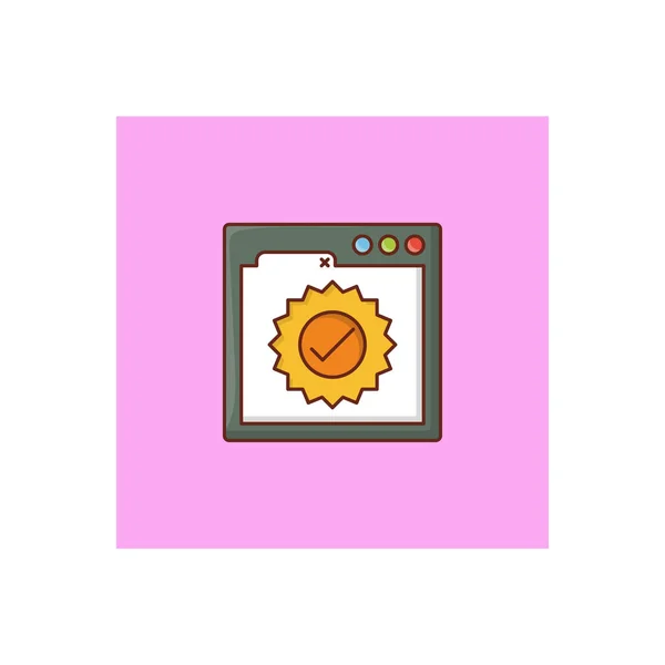 Webpagina Sticker Vector Illustratie Een Transparante Achtergrond Premium Kwaliteit Symbols — Stockvector