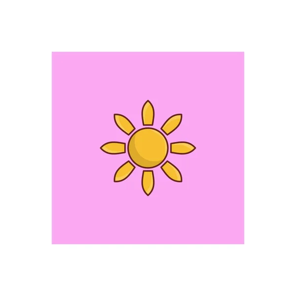 Векторні Ілюстрації Сонця Прозорому Фоні Символи Високої Якості Векторна Плоска — стоковий вектор
