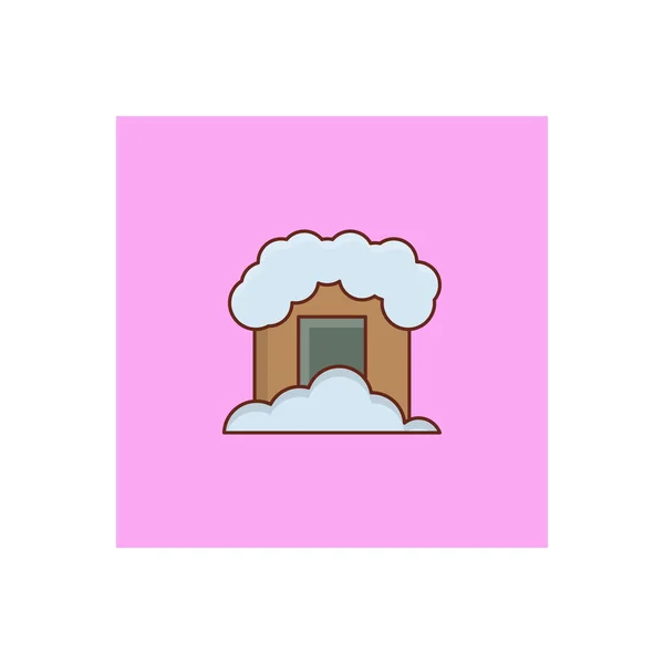 Snow House Vector Illustration Transparent Background Premium Quality Symbols Vector — Stok Vektör