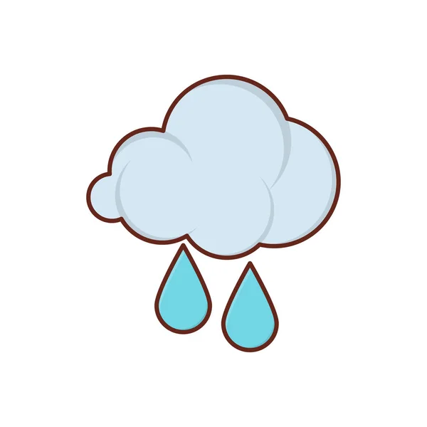 Nube Lluvia Vector Ilustración Sobre Fondo Transparente Premium Calidad Simbols — Archivo Imágenes Vectoriales