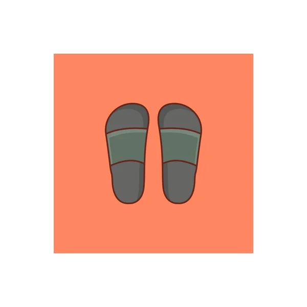 Slipper Vector Illustration Transparent Background Premium Quality Symbols Vector Line —  Vetores de Stock