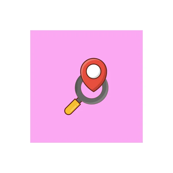 Search Location Vector Illustration Transparent Background Premium Quality Symbols Vector — ストックベクタ