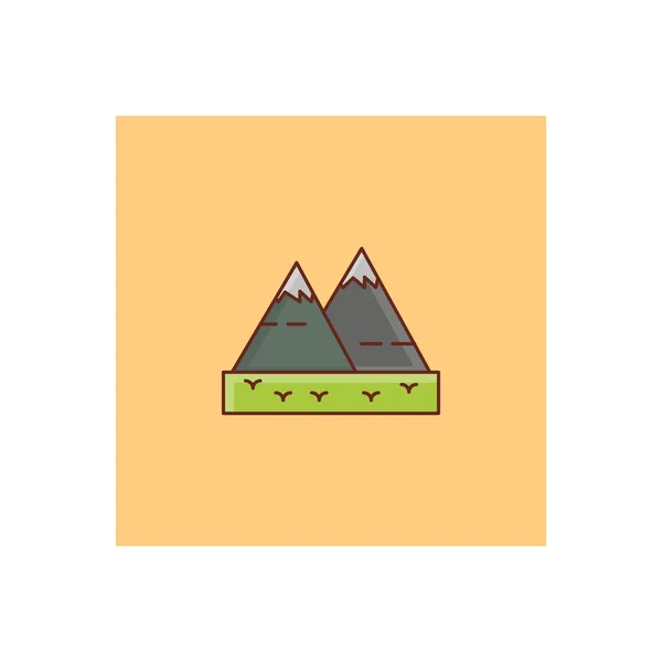 Mountain Vector Illustration Transparent Background Premium Quality Symbols Vector Line — Vetor de Stock