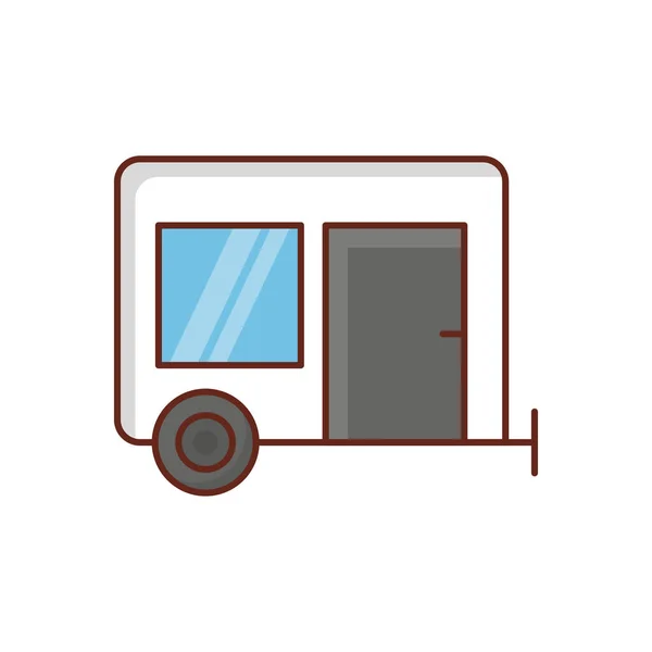 Camper Vector Illustration Transparent Background Premium Quality Symbols Vector Line — Stock vektor