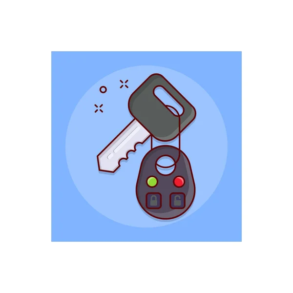 Autoschlüssel Vektor Illustration Auf Einem Transparenten Hintergrund Premium Qualität Symbols — Stockvektor