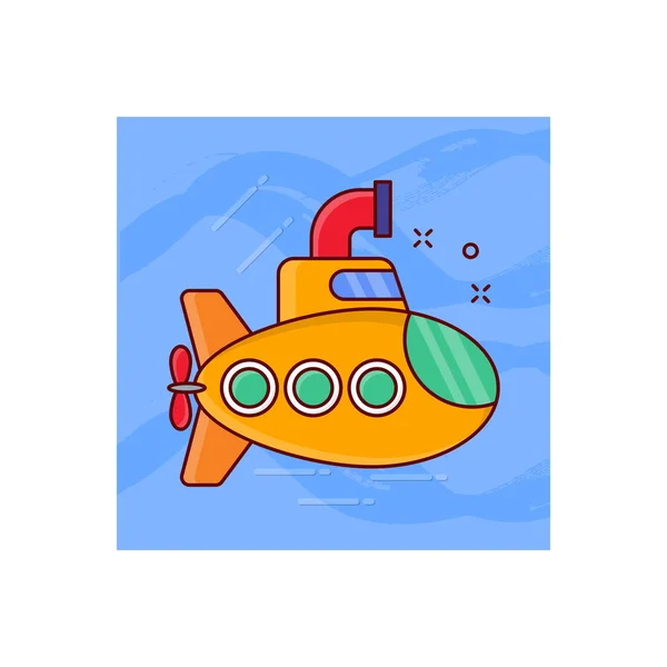 Векторная Иллюстрация Подводных Лодок Прозрачном Фоне Премиум Символы Качества — стоковый вектор
