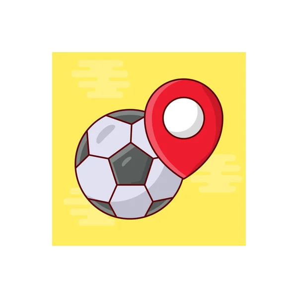 Soccer Location Vector Illustration Transparent Background Premium Quality Symbols Vector — Stock Vector