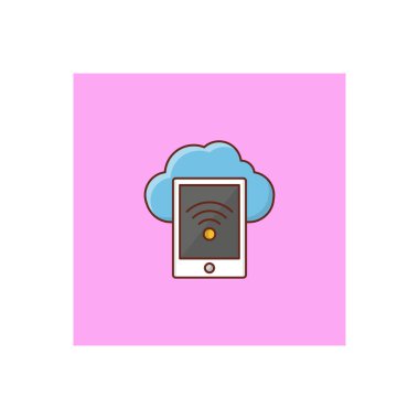 Şeffaf bir arkaplan üzerinde mobil vektör çizimi. Konsept ve grafik tasarım için birinci sınıf kalite semboller..