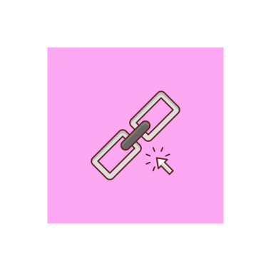 Şeffaf bir arkaplanda bağlantı vektör illüstrasyonu. Konsept ve grafik tasarım için birinci sınıf kalite semboller.. 