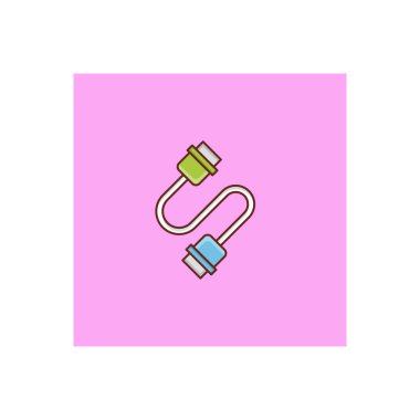 Şeffaf bir arkaplan üzerinde VGA vektör illüstrasyonu. Konsept ve grafik tasarım için vektör çizgisi düz simgesi.