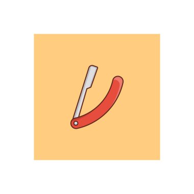 Şeffaf bir arkaplanda jilet vektör çizimi. Konsept ve grafik tasarım için vektör çizgisi düz simgesi. 