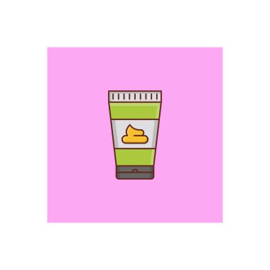 Şeffaf bir arkaplanda losyon vektör çizimi. Konsept ve grafik tasarım için vektör çizgisi düz simgesi.. 