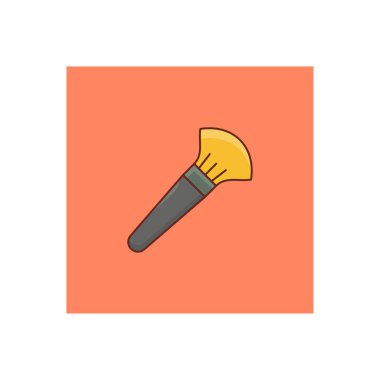 Şeffaf arkaplan üzerinde fırça Vektörü illüstrasyonu. Konsept ve grafik tasarım için vektör çizgisi düz simgesi. 