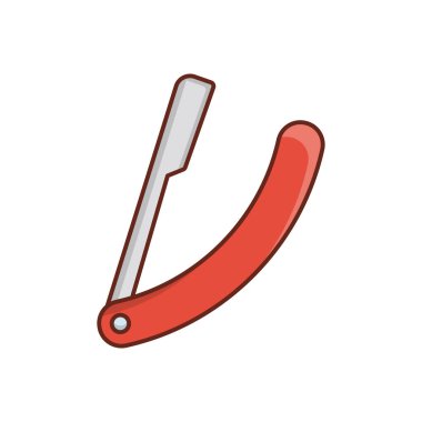 Şeffaf bir arkaplanda jilet vektör çizimi. Konsept ve grafik tasarım için vektör çizgisi düz simgesi. 