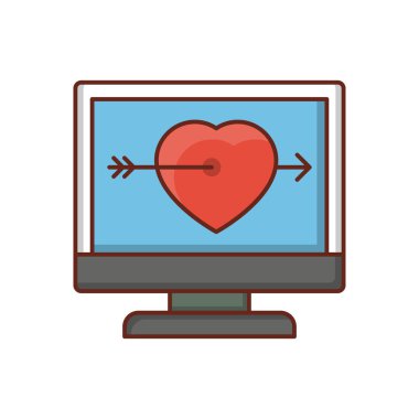 Şeffaf bir arkaplan üzerinde kalp vektör çizimi. Konsept ve grafik tasarım için birinci sınıf kalite semboller.. 