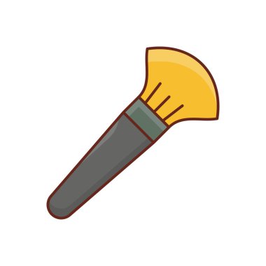 Şeffaf arkaplan üzerinde fırça Vektörü illüstrasyonu. Konsept ve grafik tasarım için vektör çizgisi düz simgesi. 