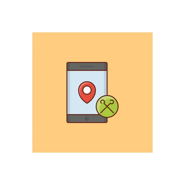 Location Vector Illustration Transparent Background Premium Quality Symbols Vector Line — Vector de stock