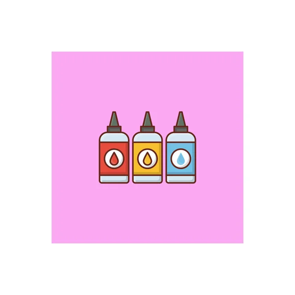 Color Bottle Vector Illustration Transparent Background Premium Quality Symbols Vector —  Vetores de Stock