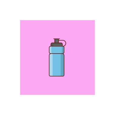 Saydam bir arkaplan üzerinde şişe vektör çizimi. Konsept ve grafik tasarım için vektör çizgisi düz simgesi.. 