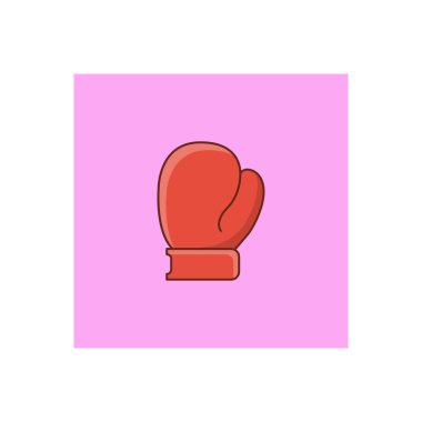 Şeffaf bir arkaplan üzerinde boks vektörü çizimi. Konsept ve grafik tasarım için vektör çizgisi düz simgesi.. 