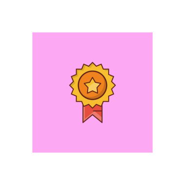 Şeffaf bir arkaplan üzerinde rozet vektör çizimi. Konsept ve grafik tasarım için mükemmel kalite semboller..