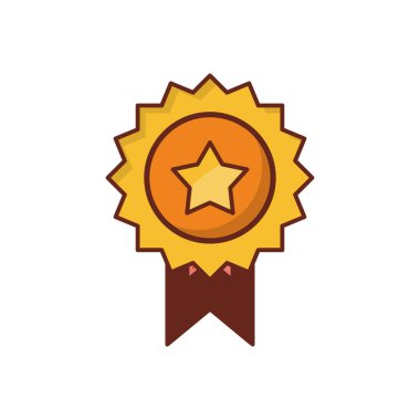 Şeffaf bir arkaplan üzerinde rozet vektör çizimi. Konsept ve grafik tasarım için mükemmel kalite semboller.. 