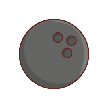 Saydam bir arkaplan üzerinde bowling vektörü çizimi. Konsept ve grafik tasarım için vektör çizgisi düz simgesi.. 